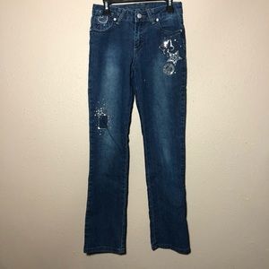 🌸Total Girl Girls Blue Boot Cut Straight Jeans